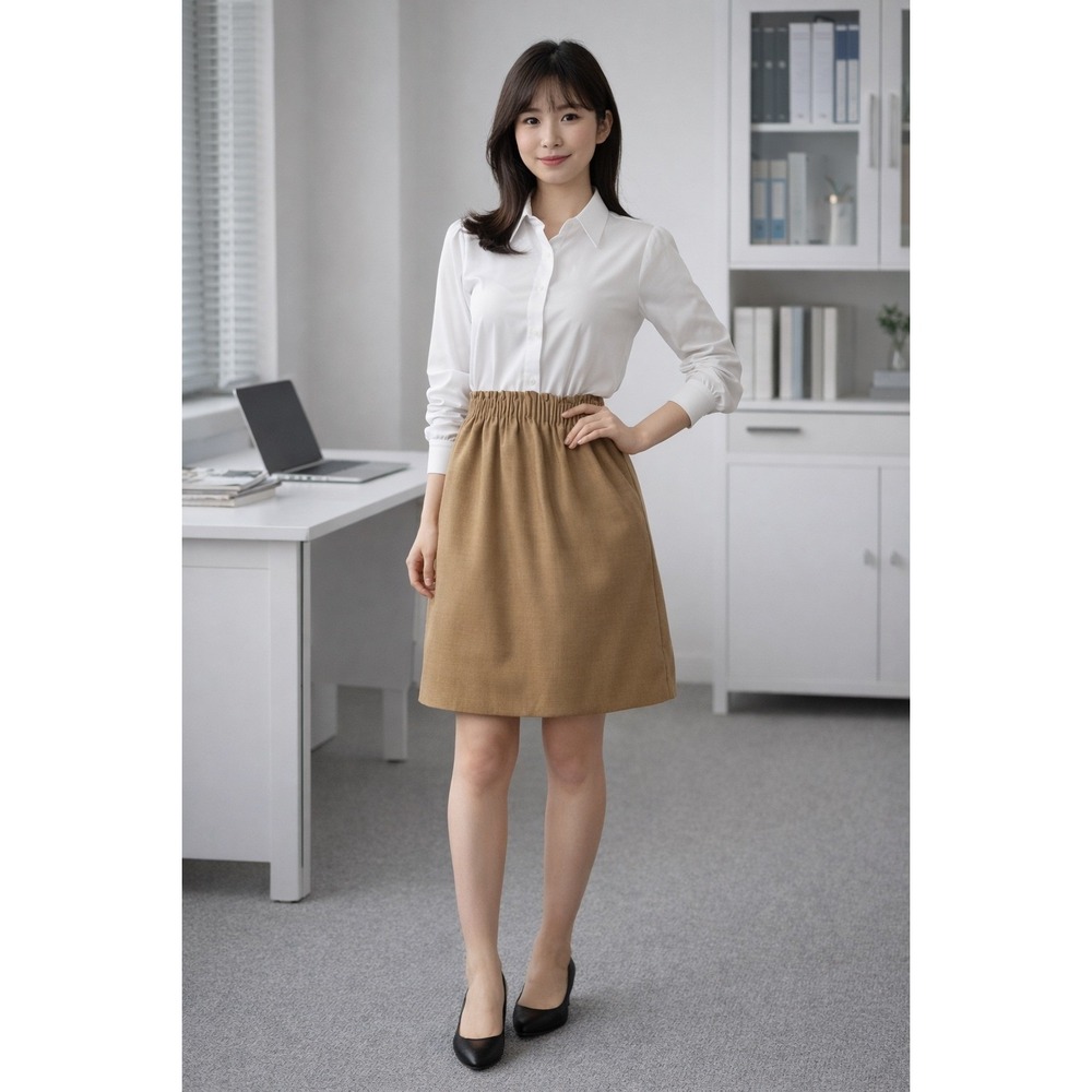 J.Crew Wool-Blend Gathered Waist Mini Skirt Camel Womens 0‎